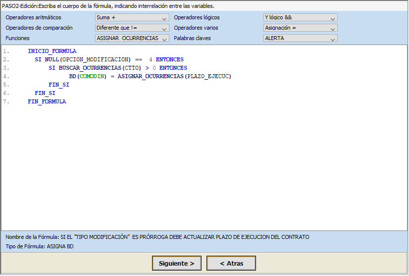 Primer caso de asignación a BD en lenguaje STORM
