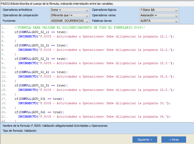 Primer caso de asignación en lenguaje STORM