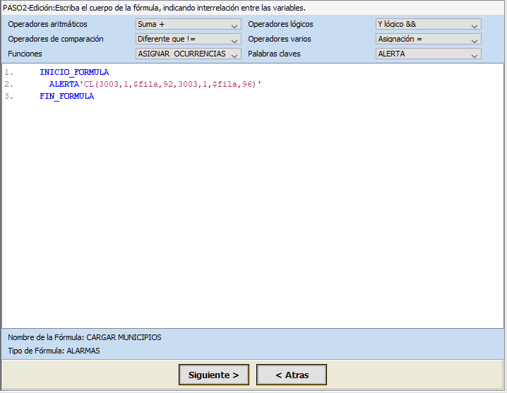 Primer caso de eventos en lenguaje STORM
