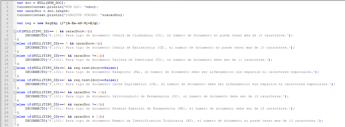 Primer caso de validación en lenguaje JavaScript